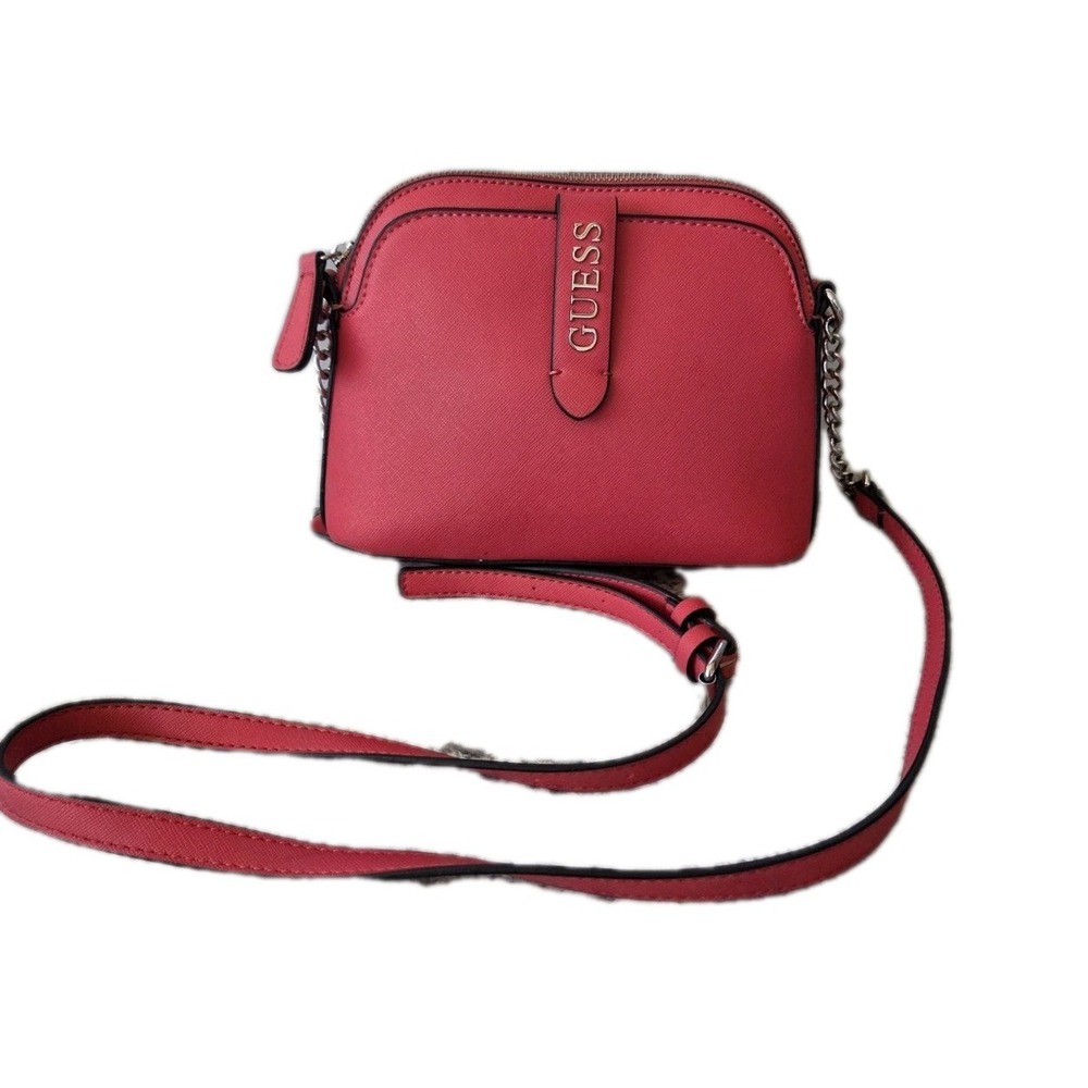 Guess Los Angeles Roxberry Mini Crossbody Women's Purse Hot Pink Handbag Chain